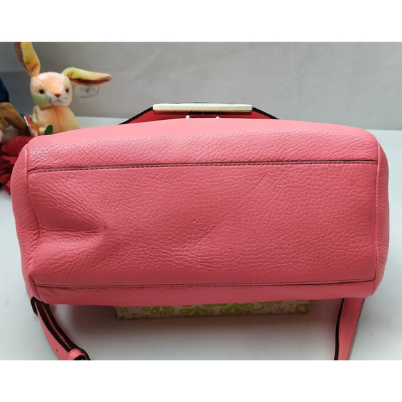 Kate Spade New York Pink Leather Top Handle Satchel Crossbody Bag - Picture 7 of 16
